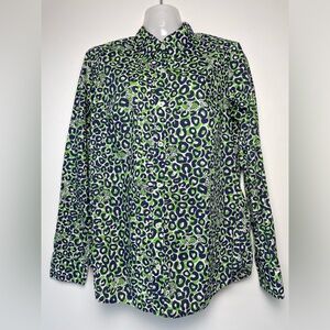 Lilly Pulitzer Vibrant Leopard Print Button Down